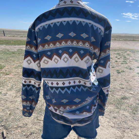 Vintage Southwestern Print Button Front Shirt - image 5
