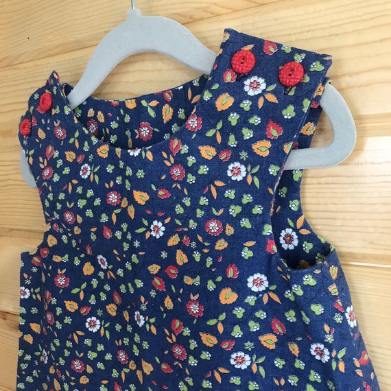 Vintage Little BB Toddler Girls Navy Floral Top w… - image 10