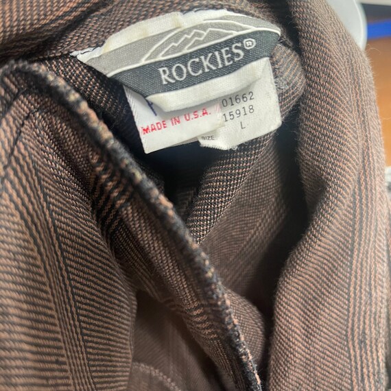Vintage Rockies Brown Striped Double Breasted Cotton … Gem