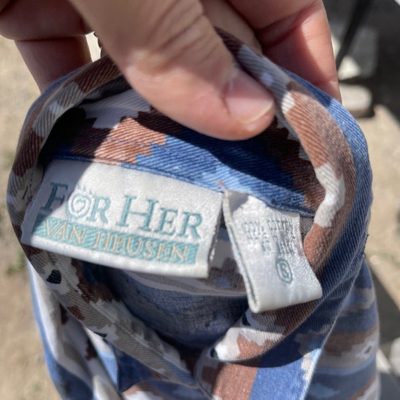 Vintage Southwestern Print Button Front Shirt - image 8