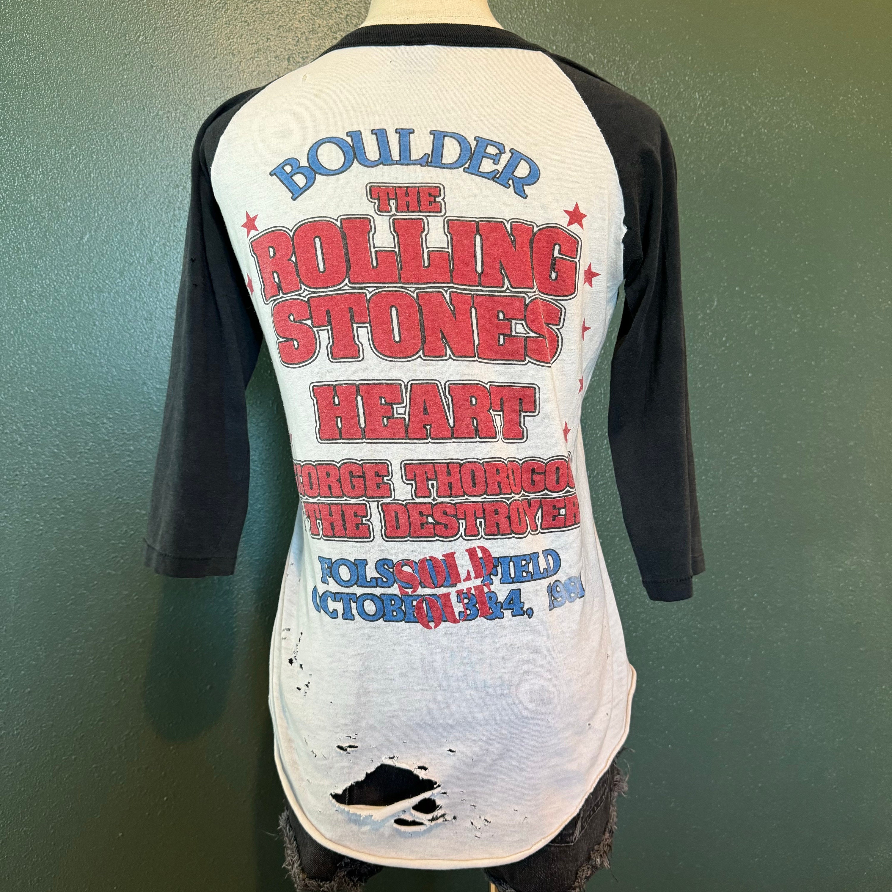 Vintage 1981 Original Rolling Stones Dragon Raglan Concert T Vintage 1981 Original Rolling Stones Dragon Raglan Concert T