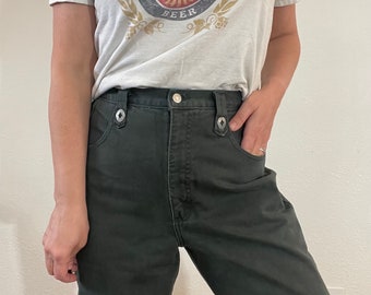 Vintage Roper Western Green High Waisted Bareback Western Jeans W30 L35