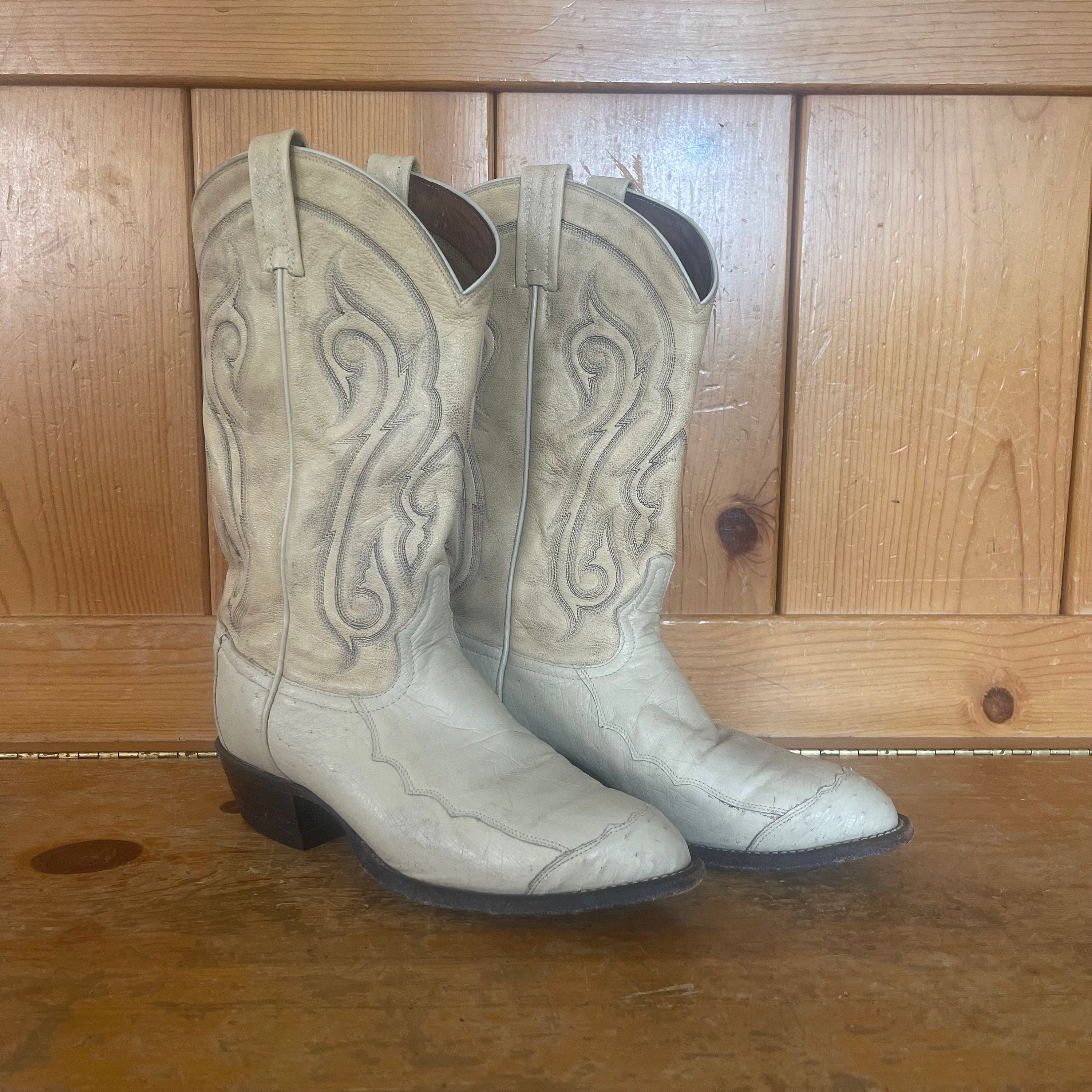 Cream Cowboy Boots - Etsy