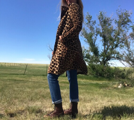 Vintage 90s Animal Print Duster