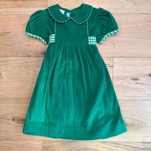 Green/ Red Corduroy Holiday Christmas Bow Dress - Infant, Toddler & Girls