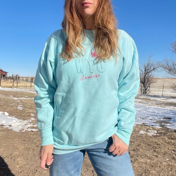 Vintage Mint Wyoming Cowboys Sweatshirt