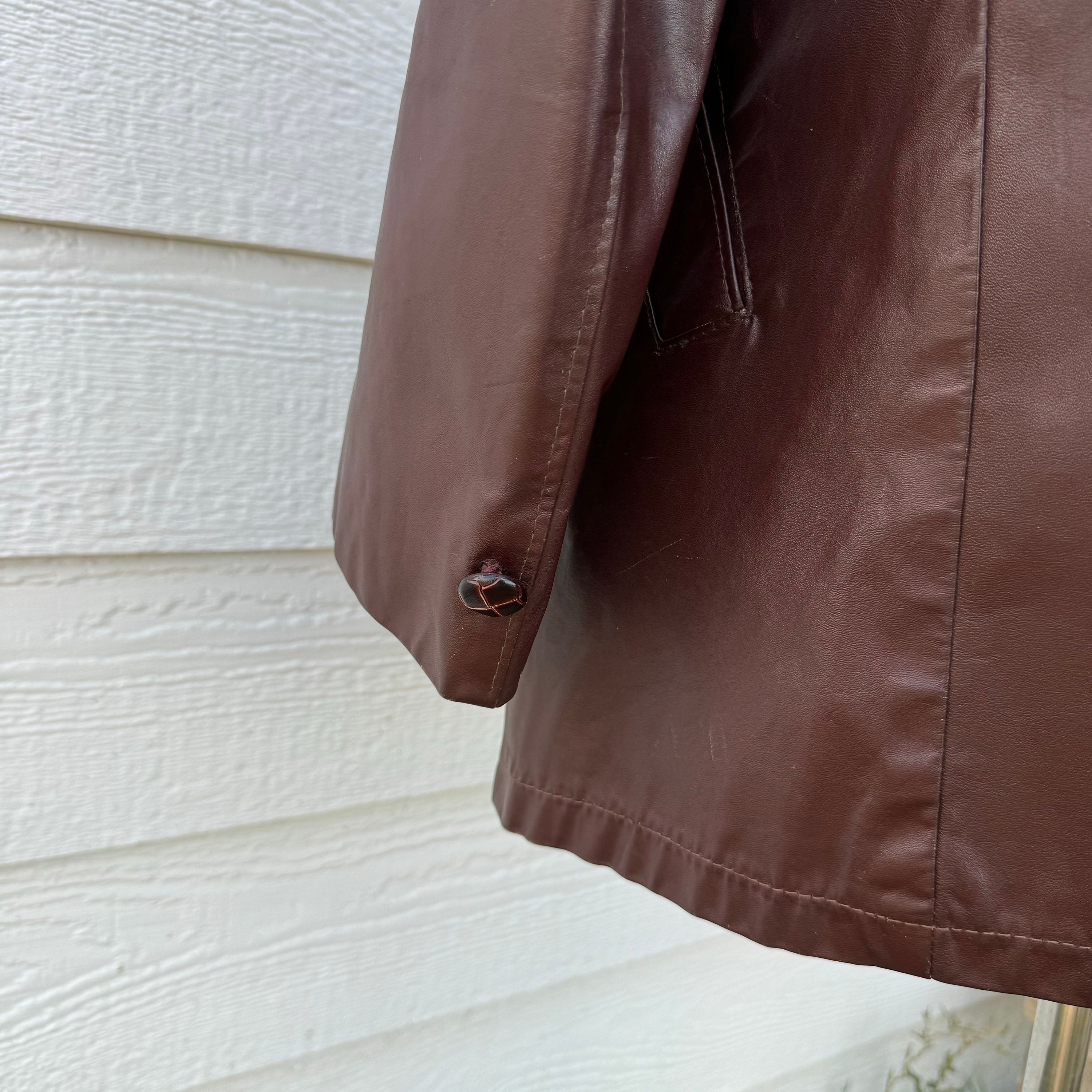 Vintage 70s Sears Oxblood Leather Jacket With Removeable