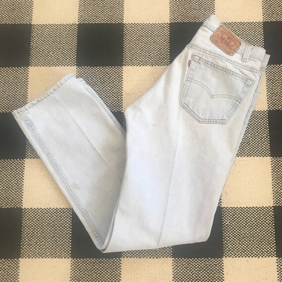 Vintage Light Blue Levis 501 High Waist Jeans