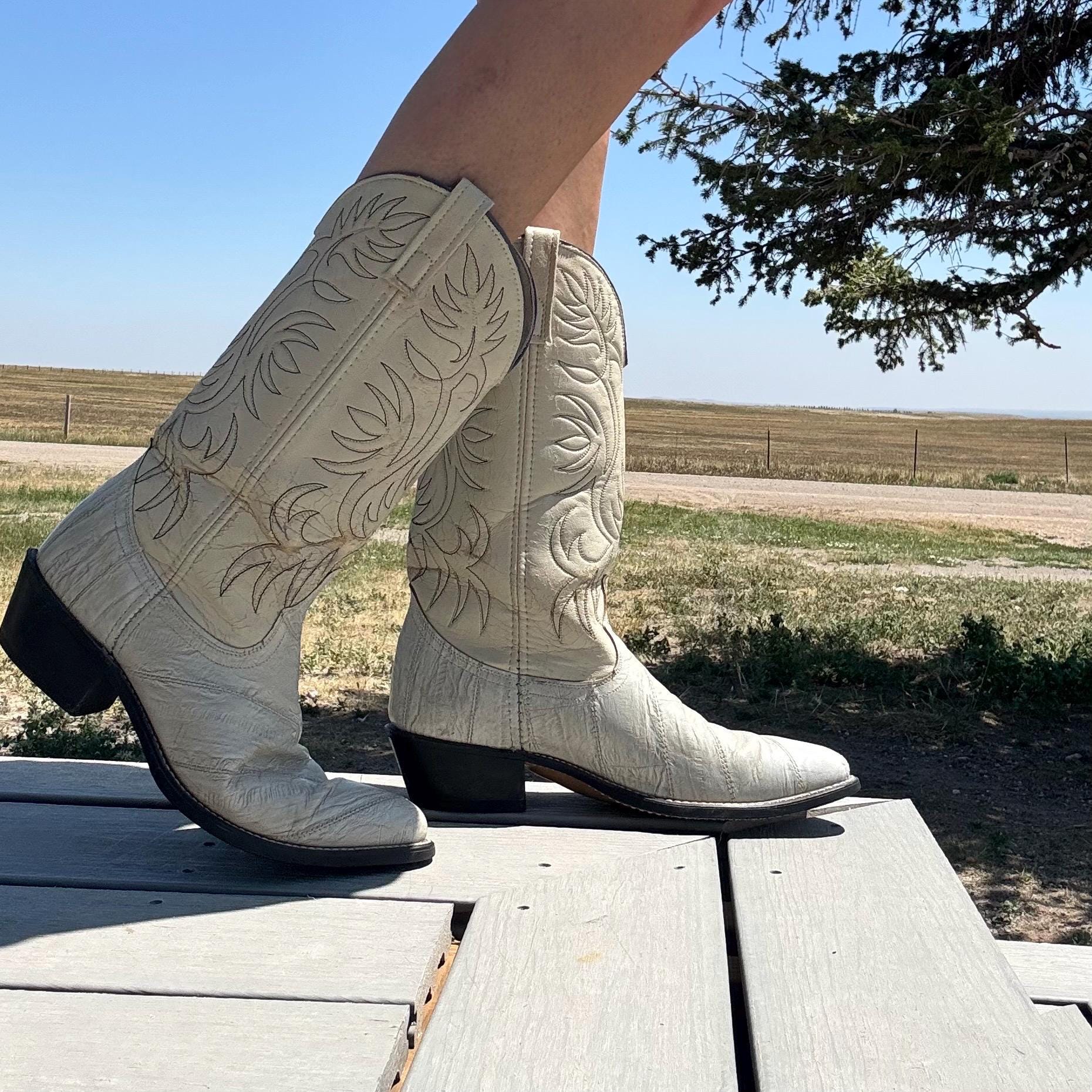 Ivory Cowboy Boots