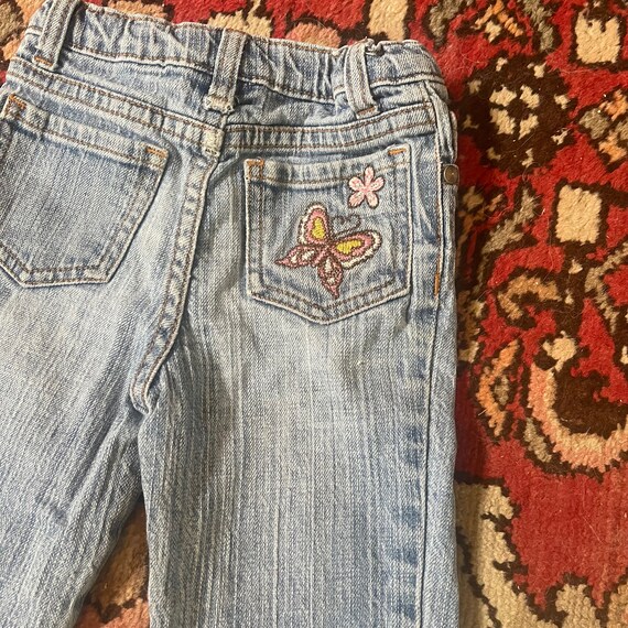 Vintage Little BB Toddler Girls Butterfly Jeans S… - image 2