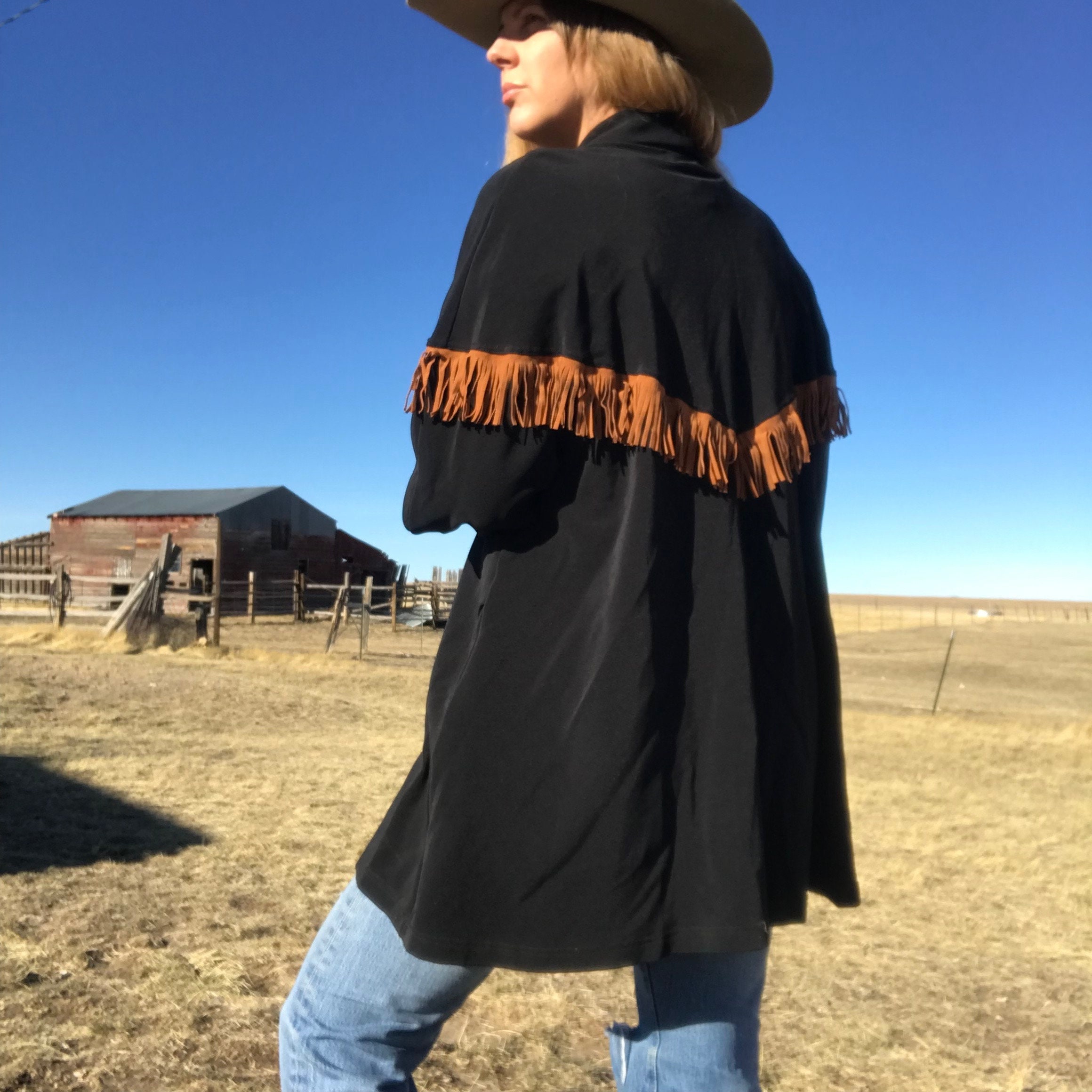 ジャケット・アウター MYLAN Feather Fringe Poncho MYLAN Feather Fringe Poncho