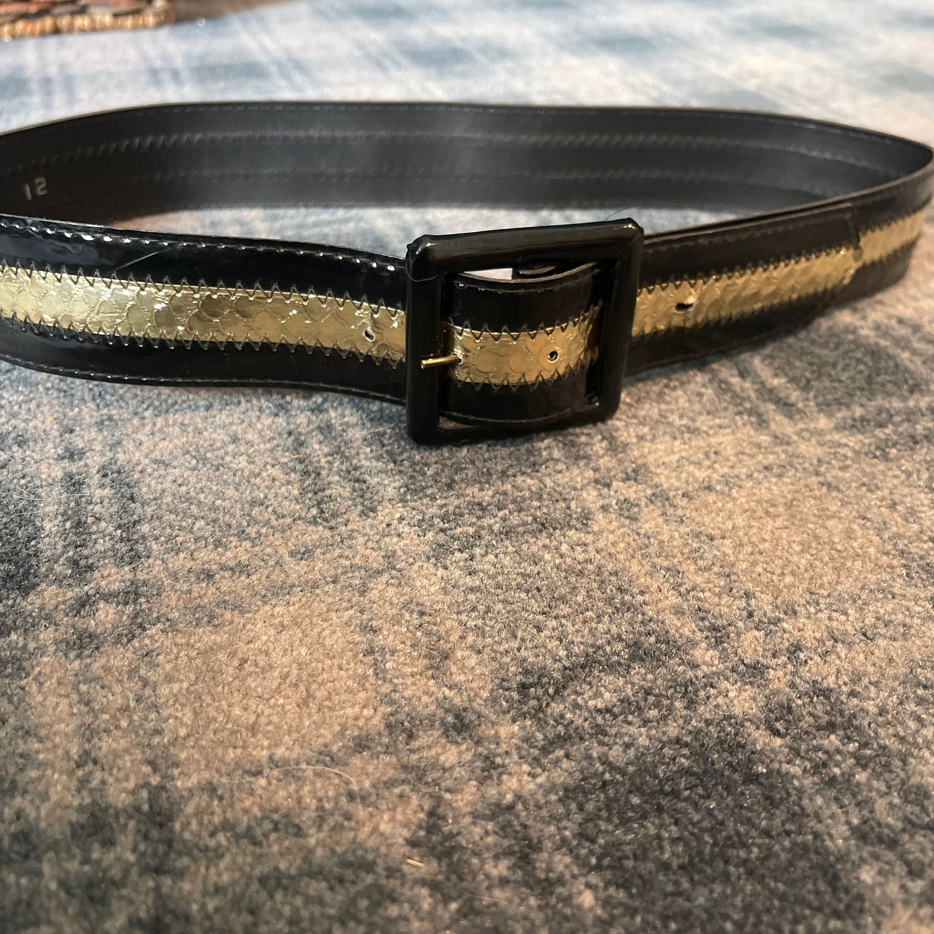 Mirror Mirror X BB West Black Patent Leather Belt With  display picture 3