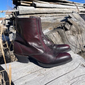 Mens black side cheap zip dress boots