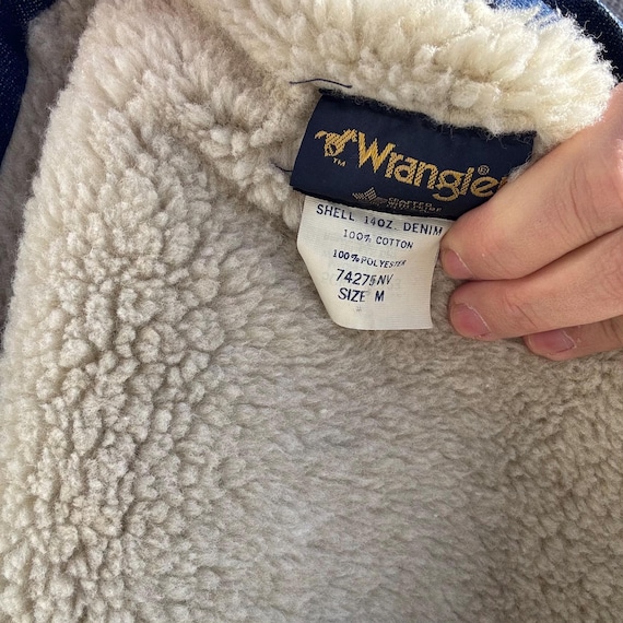 Vintage 70s Wrangler Made in USA Faux Sherpa Line… - image 7