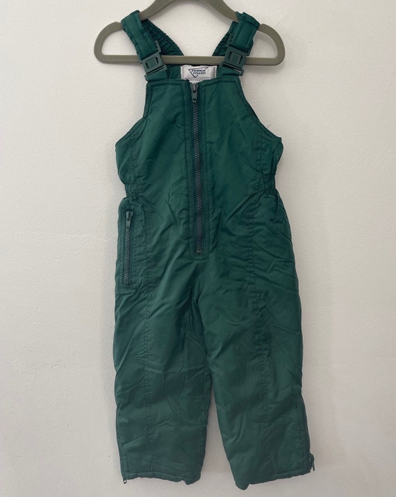 Vintage Little BB Unisex Toddler Dark Green Ski Bi