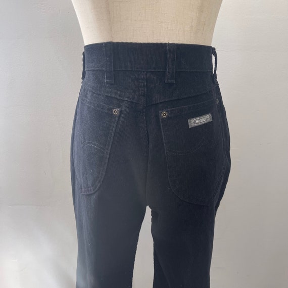 Vintage Wrangler Black Corduroy 5 Pocket Jeans Si… - image 4