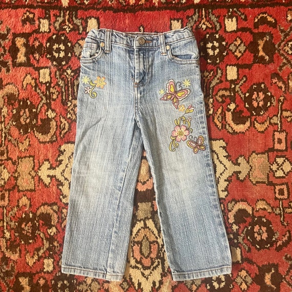 Vintage Little BB Toddler Girls Butterfly Jeans S… - image 3