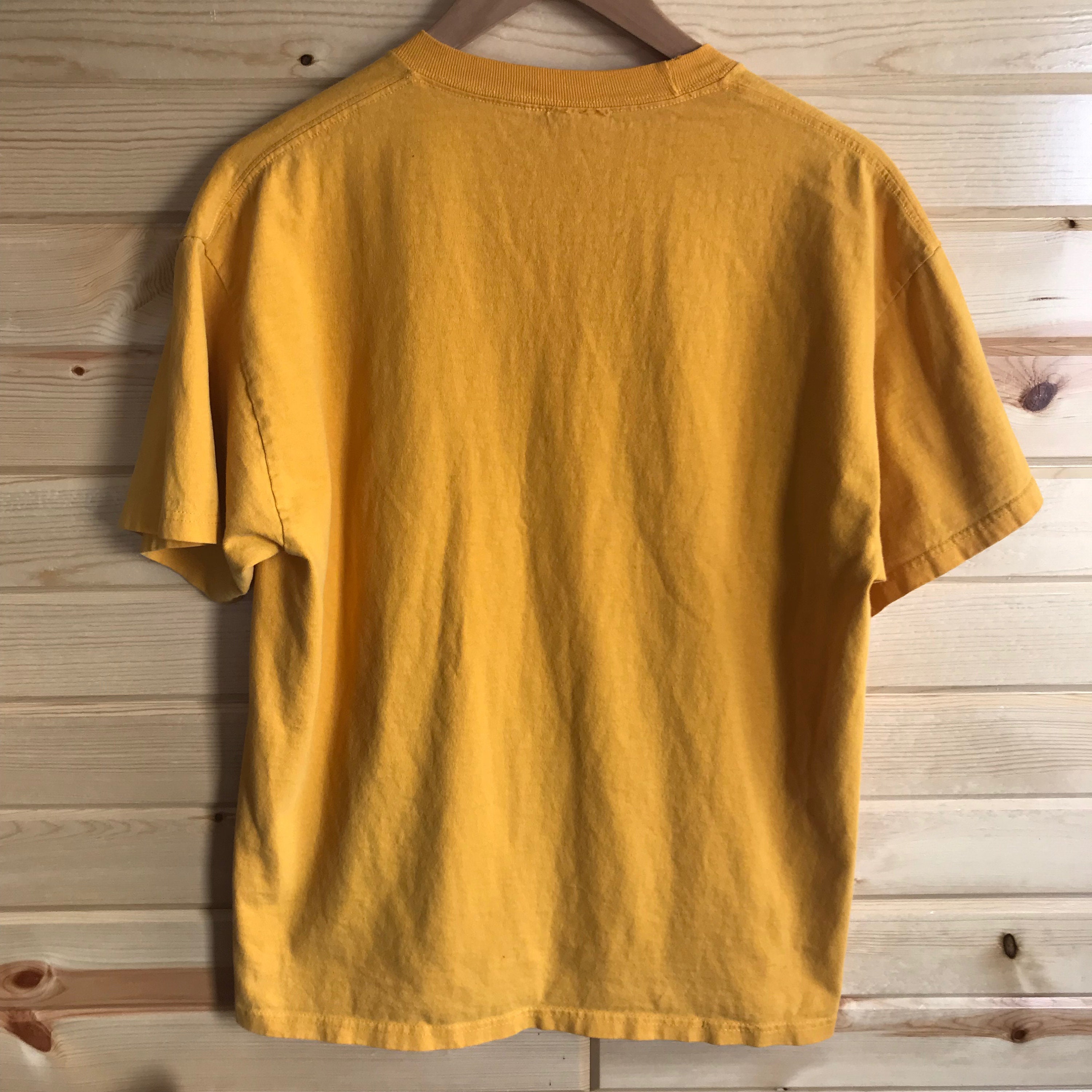 Vintage Wyoming Cowboys Pistol Pete Yellow T-shirt - Etsy