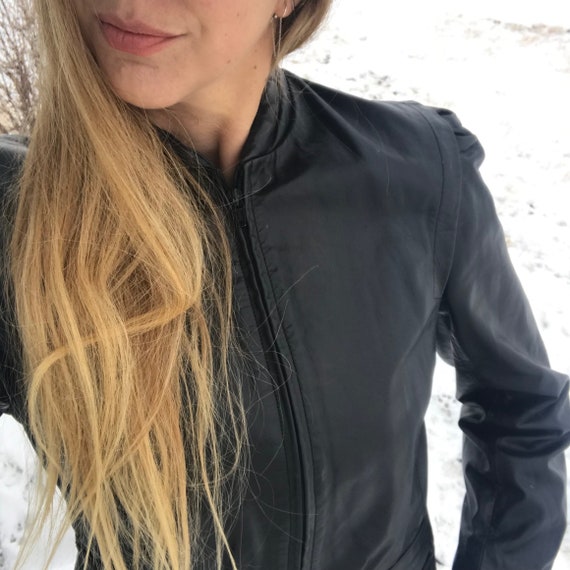 Vintage 80s Black Leather Jacket