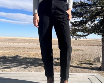 Vintage Wranglers USA Black High Waist Bareback Western Jeans W28 INSEAM 30
