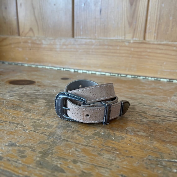 Vintage Little BB Kids Camel Western Belt