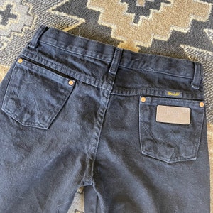 Vintage Little BB Unisex Black High Waist Western Jeans Kids Size 12 Husky