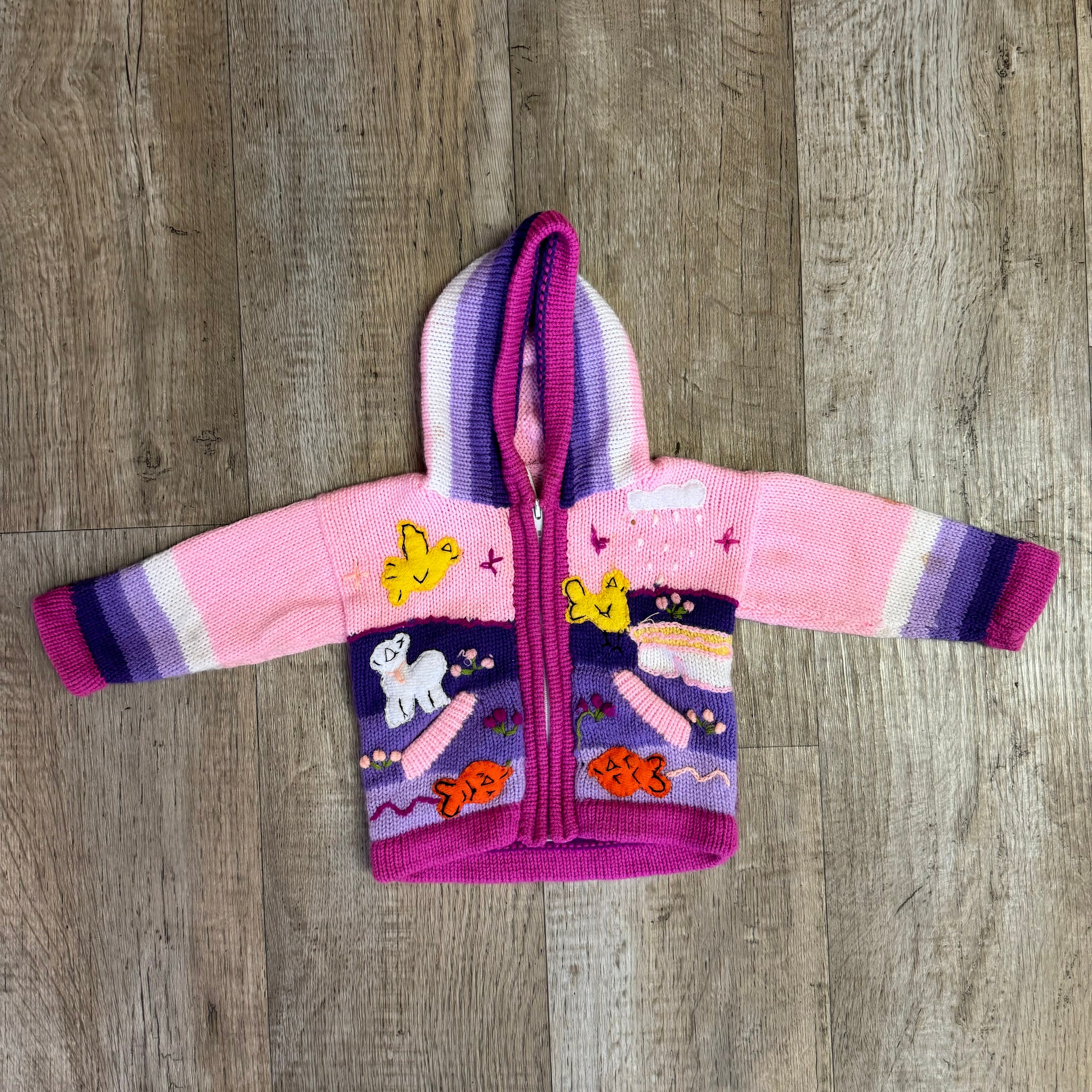 Pull à Capuche Fille Fat Face - Rose Brodé, Taille 10-11 Ans - Très Bon état