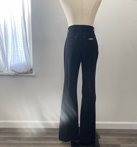 Vintage Wrangler Black Corduroy 5 Pocket Jeans Si… - image 6