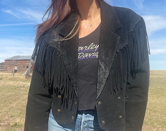 Bon jovi fringe jacket top