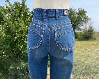 Vintage 80s Rag City Blues Blue Jeans Size 24x31