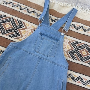 Vintage Little BB Girls 70s Soft Denim Overalls Size 10/12