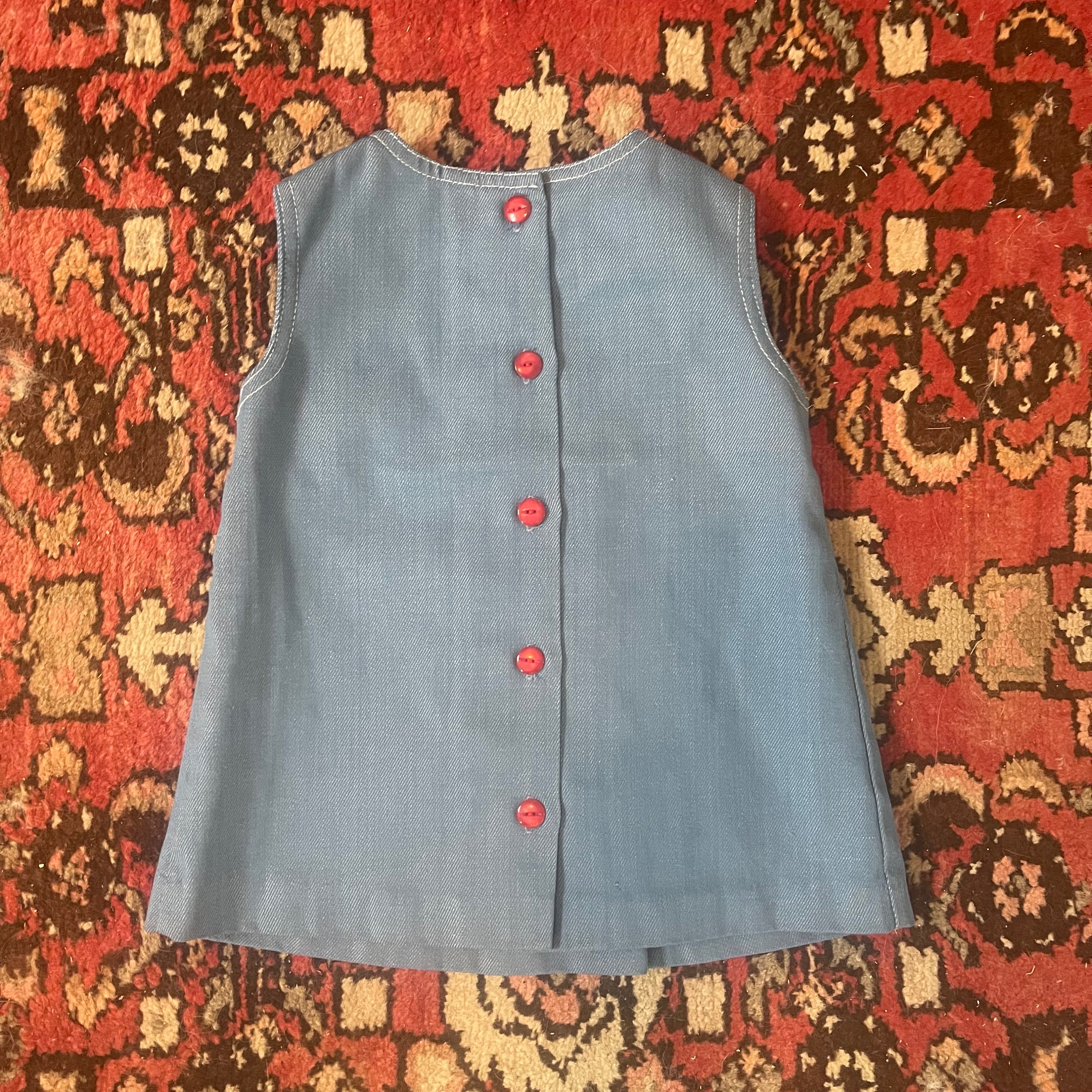 sears denim dress Vintage 1970s Sears JR Bazaar Denim Halter Dress | Made in USA