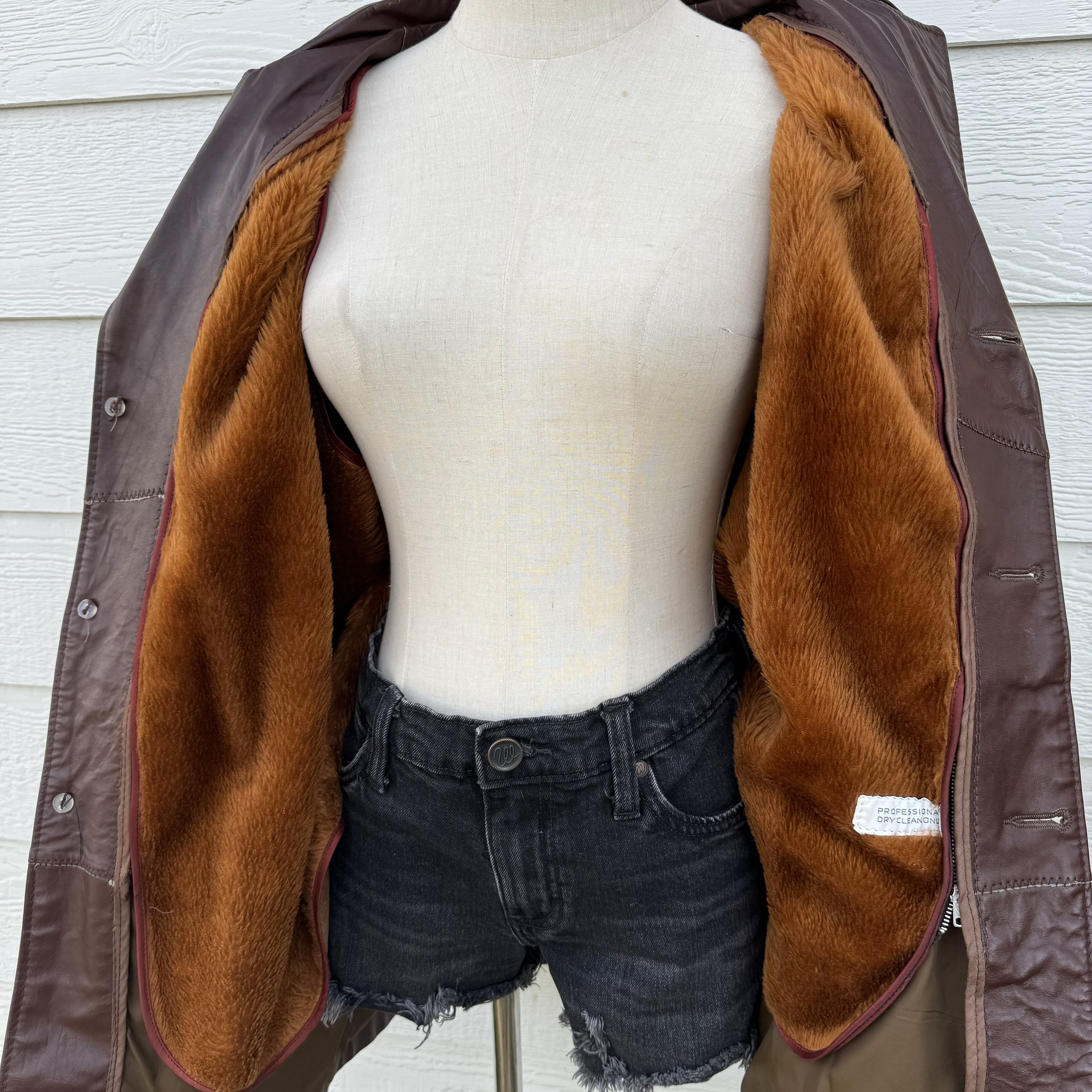Vintage 70s Sears Oxblood Leather Jacket With Removeable