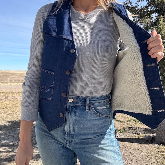 Vintage 70s Wrangler Made in USA Faux Sherpa Line… - image 6