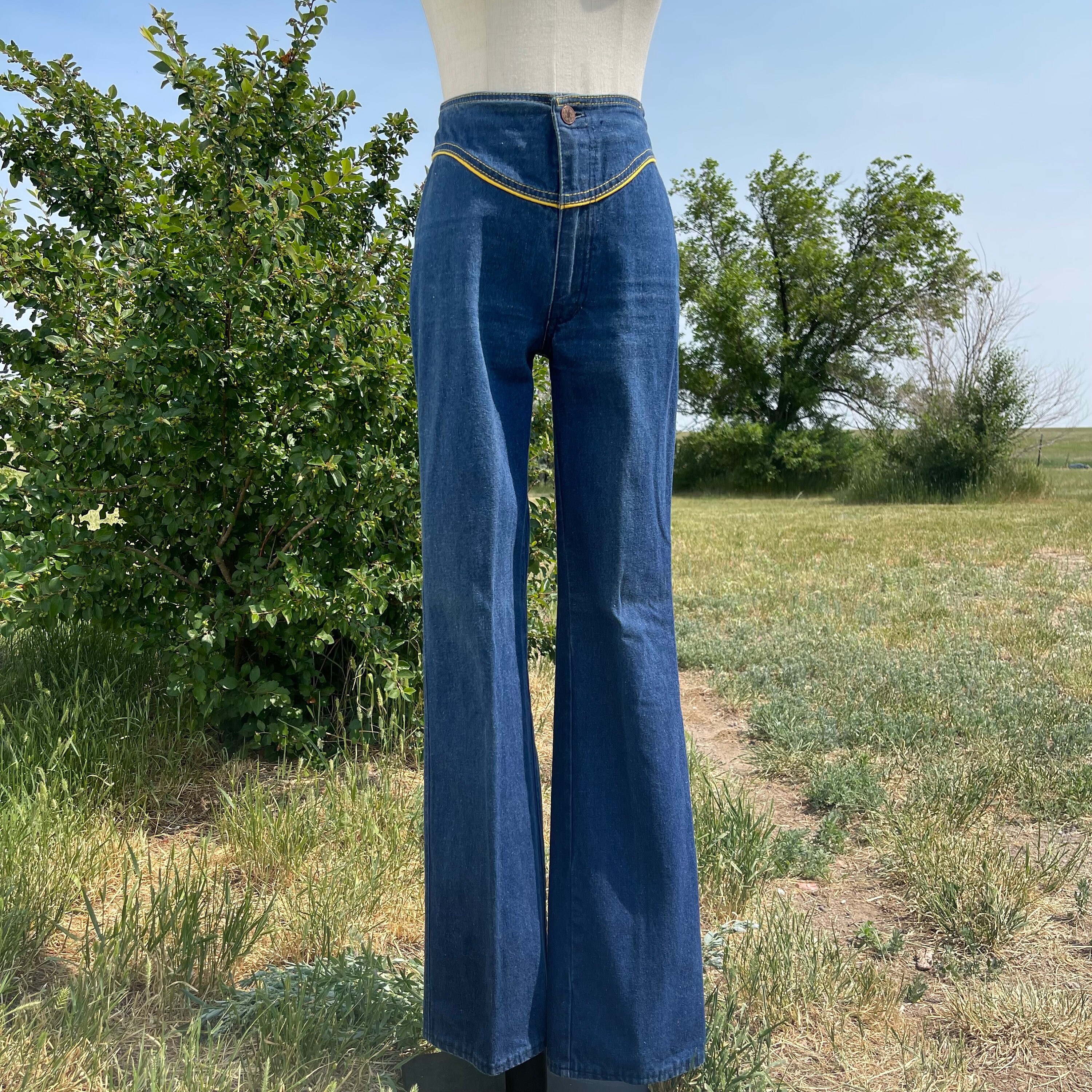 男女兼用 VERMO Dirty Blue Vintage Leg Wide Wide Wash Leg Jeans 