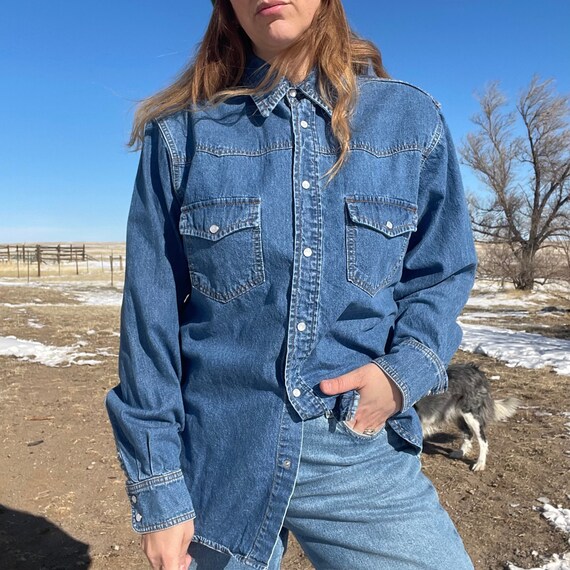 vintage pearl snap cowboy shirt