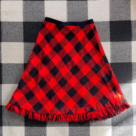 Vintage Little BB Girls Red & Black Buffalo Plaid… - image 3