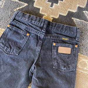 Vintage Little BB Unisex Black High Waist Western Jeans Kids Size 6