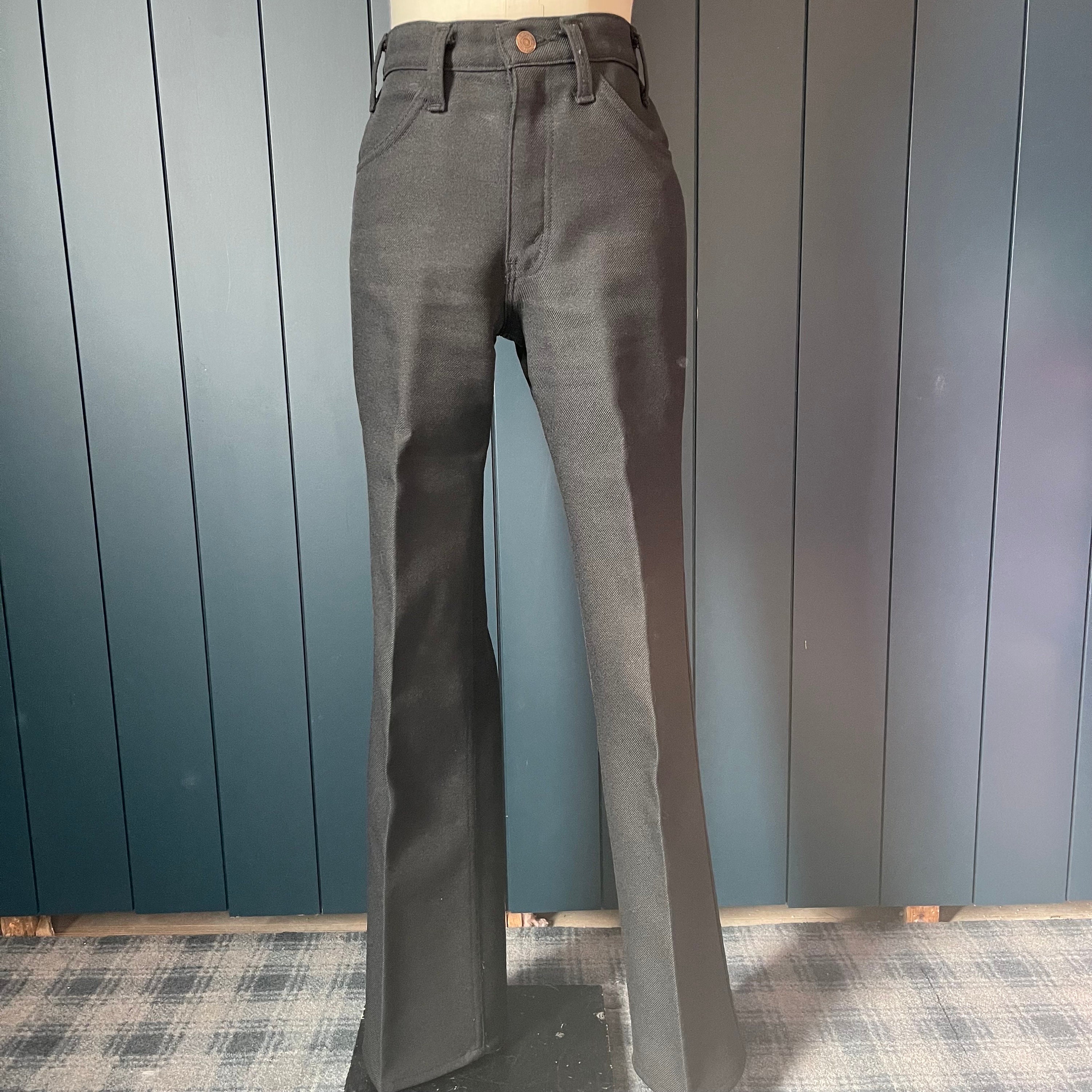 Vintage 60s Levi's Black & Gold Tab Poly Sta-prest Rancher
