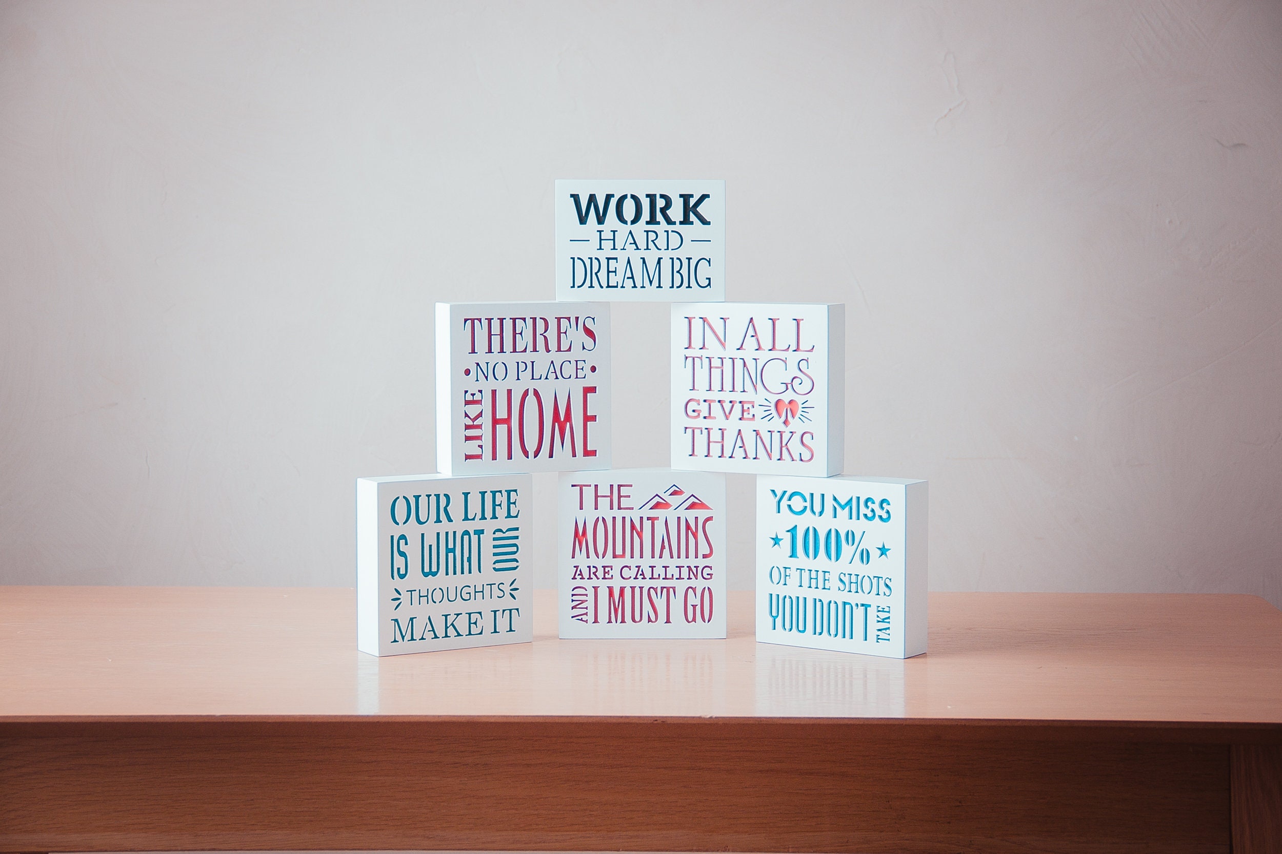 Houten Citaat Teken Positief Leven Citaat Motiverende