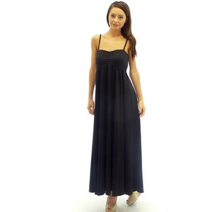 Midi dress / long dress / strap dress / black dress / plus size maxi dress / floor length dress / jersey dress / off shoulder dress
