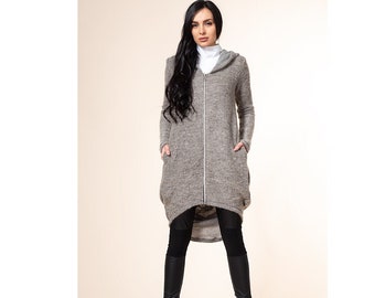 Gray zipper tunic Enina