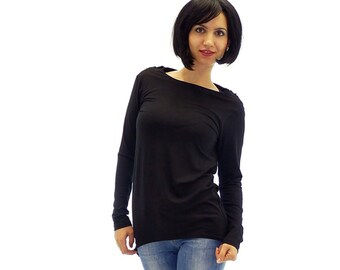 Blusa larga negra