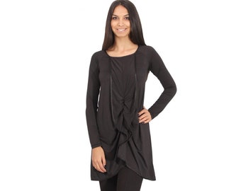 Black jersey tunic