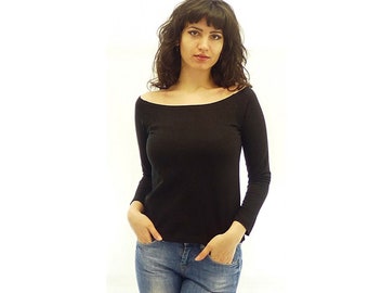 Black Jersey Blouse