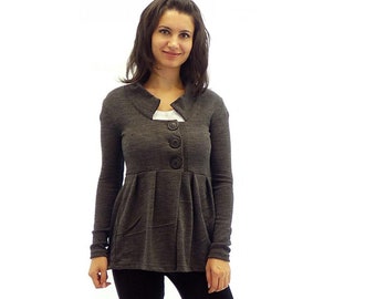 Gray Cardigan, Flared Cardigan, Plus Size Cardigan, Oversize Cardigan, Women Cardigan, Knit Cardigan, Winter Cardigan, Comfy Cardigan