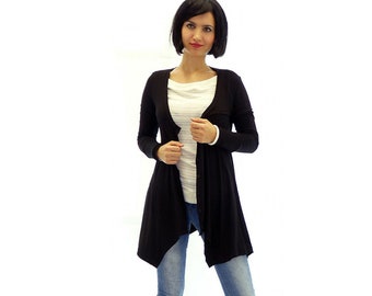 Black Cardigan, Long Cardigan, Plus Size Cardigan, Oversize Cardigan, Spring Cardigan, Autumn Cardigan, Trendy Cardigan