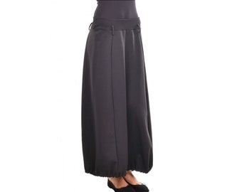 Black skirt / long skirt / maxi skirt / flared skirt / loose skirt / plus size skirt / balloon skirt / plus size skirt / maxi skirt