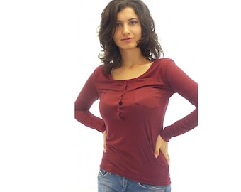 Bordeauxrode blouse