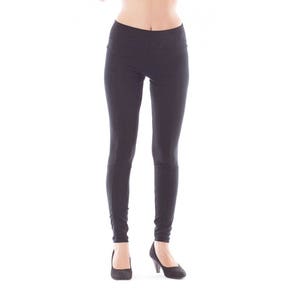 Women long black leggings / gym, athletic, fitness, sport, yoga leggings / elastic high waist leggings / plus size leggings / tight leggings